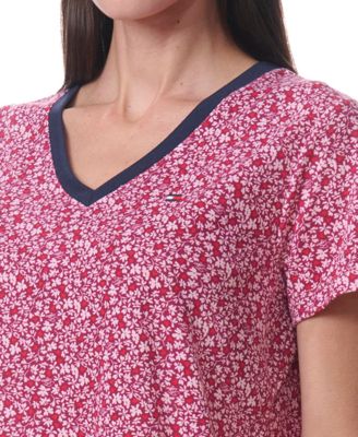 Women's Printed Short-Sleeve Tee & Jogger Set