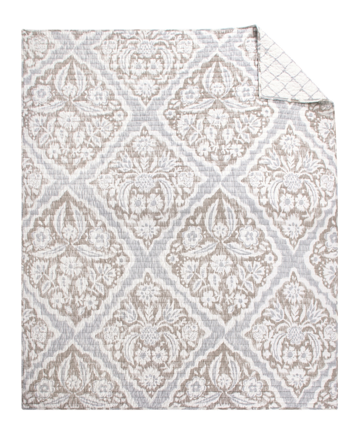 Levtex Becker Reversible Quilted Throw, 50" X 60" In Taupe
