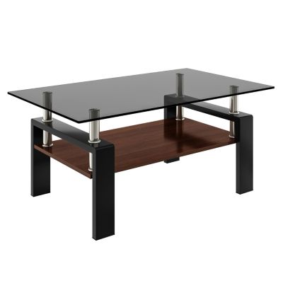 Modern Glass Coffee Table with MDF Layer