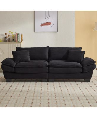  Corduroy Sofa Sleeper Couch with Pillows