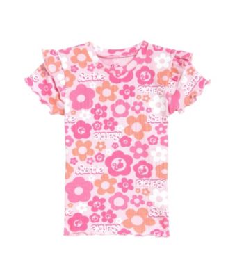 Toddler Girls Ribbed T-Shirt and Shorts Outfit Set