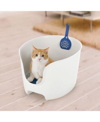 Paw Trax: High Wall Litter Box - White/Blue
