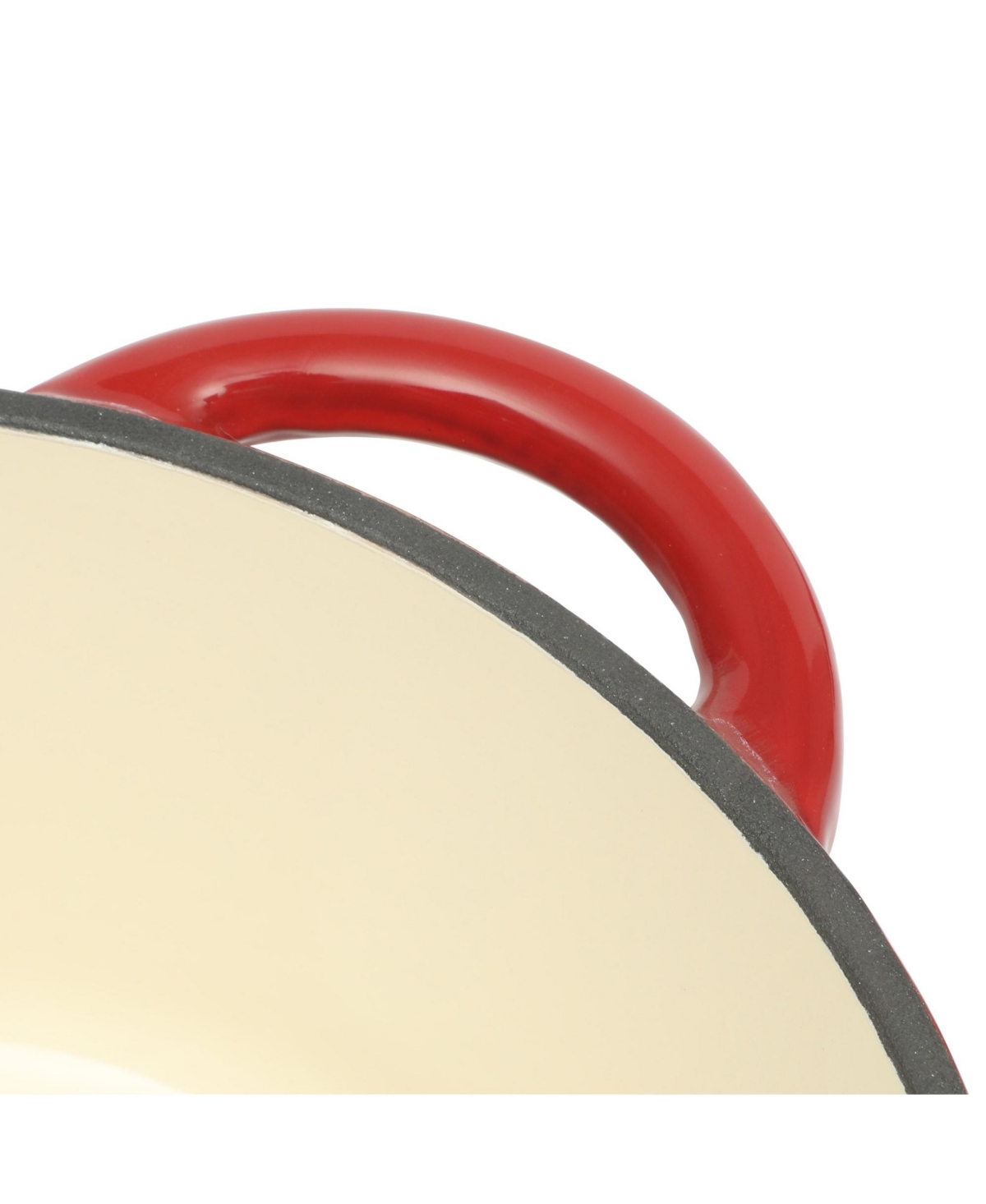 Gibson Home Addlestone 5 Quart Enamel Cast Iron Dutch Oven -- Red