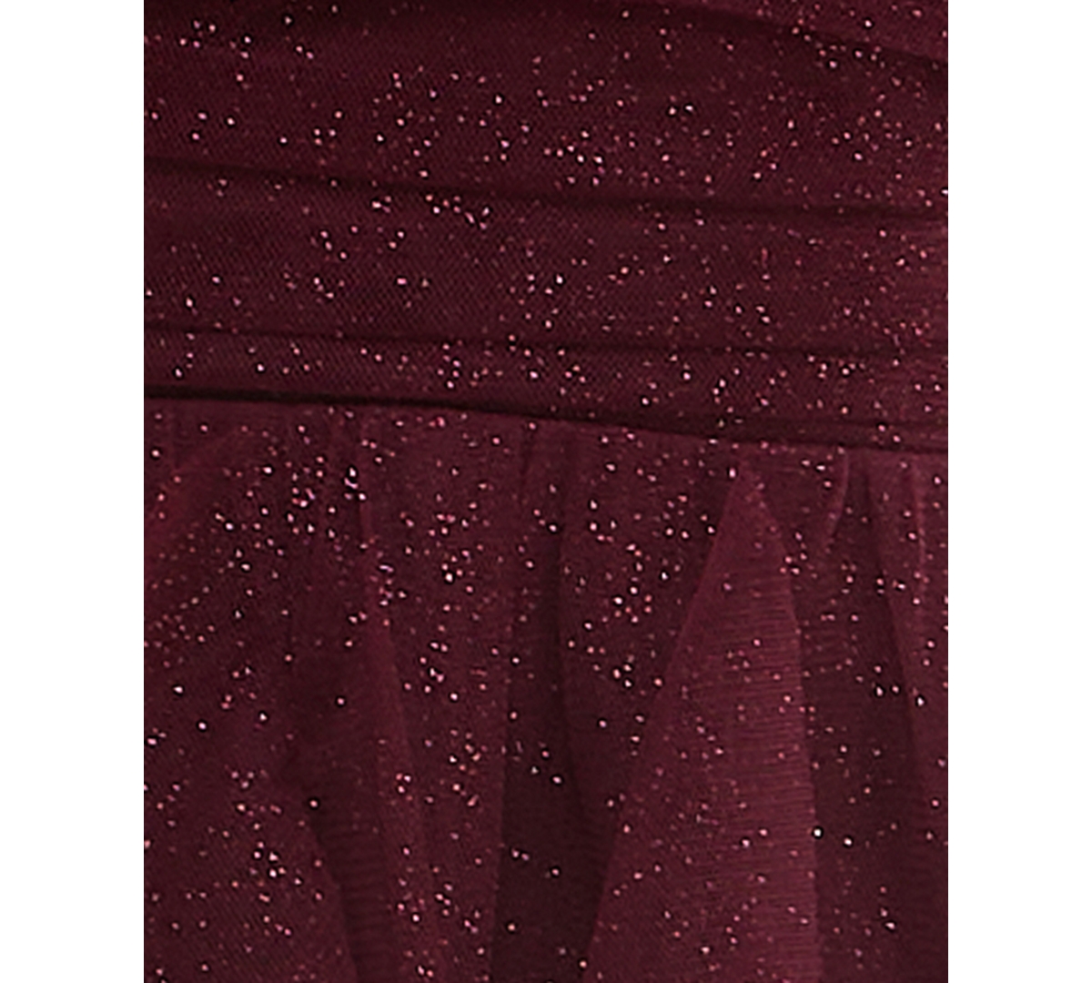 pear culture Juniors' Glitter-Mesh Petal Fit & Flare Dress