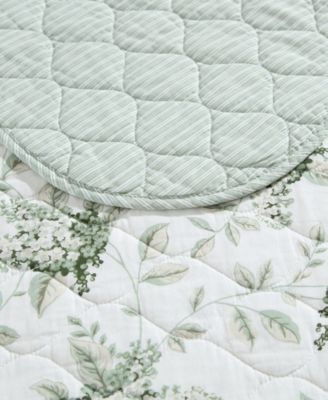 Laura Ashley CLOSEOUT! Portland Floral Reversible 2-Pc. Quilt Set, Twin