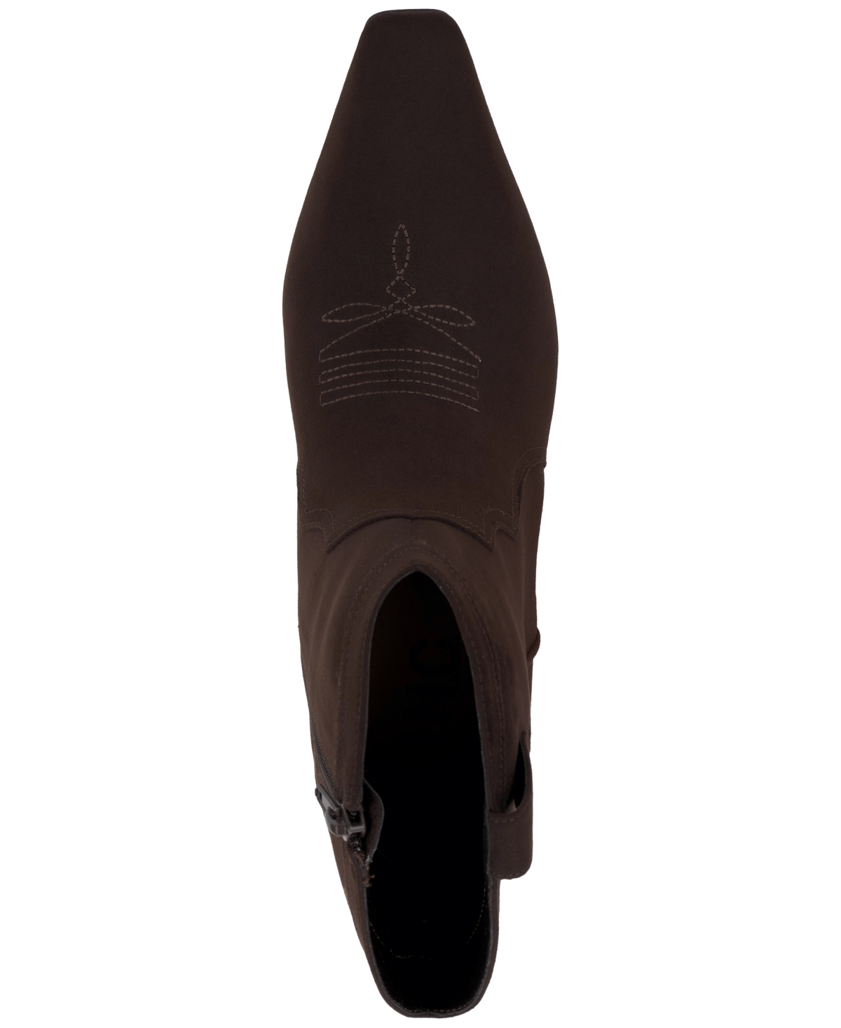 Inc International Concepts Women's Secia Western Booties, Created For Macy's In Chocolate Micro