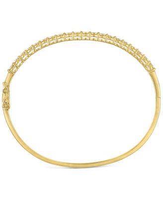 Lab-Grown Diamond Prong Bangle Bracelet (1 ct. t.w.) in Sterling Silver or 14k Gold-Plated Sterling Silver