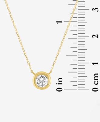 Lab-Grown Diamond Bezel Necklace (1/3 ct. t.w.) in 10k Yellow Gold