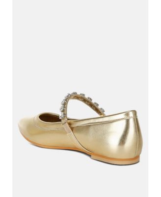 Gloxinia Metallic Mary Jane Ballerinas