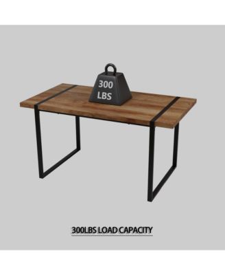 Streamdale 59" Rustic Dining Table & Armless Chairs Set (4