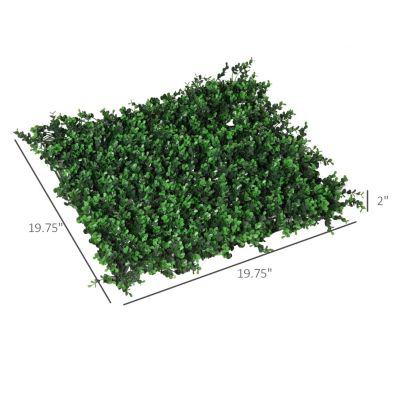 Grass Wall Panels, 20" x 20" Artificial Grass Wall Decor, Greenery Backdrop Panels Wall for Outdoor, Indoor, Garden, Fence, Backyard, Fresh Green