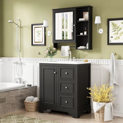 Streamdale Modern Bathroom Vanity with Sink and Mirror
