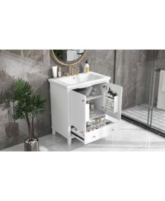 30" Bathroom Vanity Combo Sink, Cabinet, Doors, Drawer