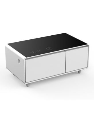 Streamdale Smart Coffee Table w/ Fridge, Speaker, Charging, Lights