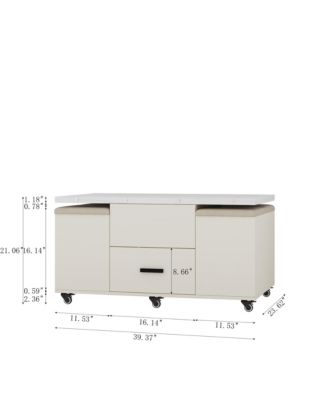 Modern Lift-Top Coffee Table and Stools