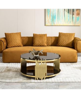 2-Layer Tempered Glass Coffee Table