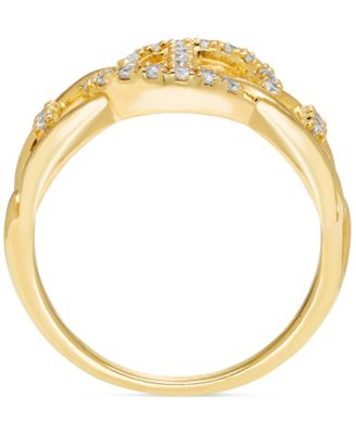 Diamond Mariner Link Chain Open Band (1/4 ct. t.w.) in 14k Gold