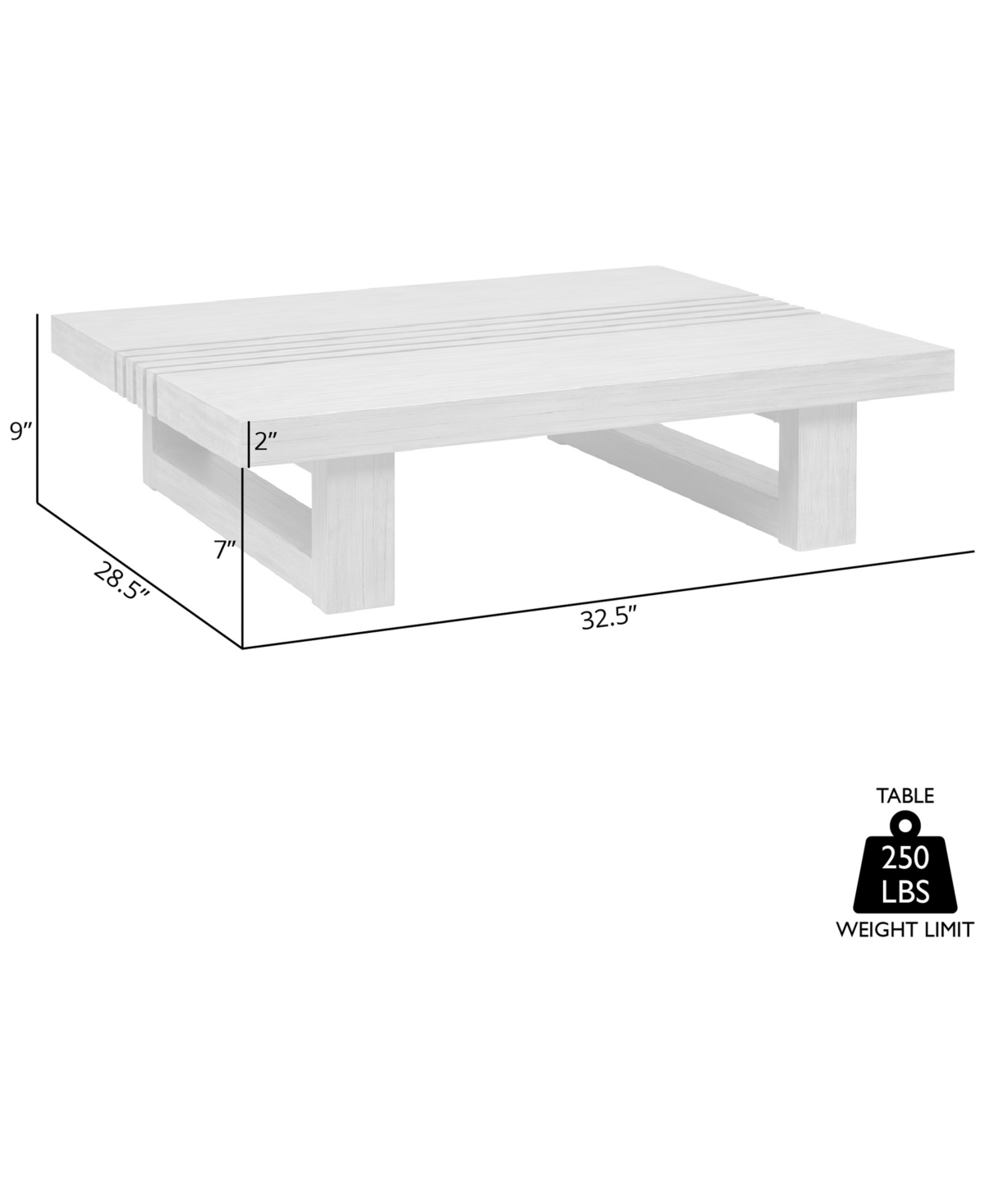 Macy's Vivid Outdoor Coffee Table In Light Brown