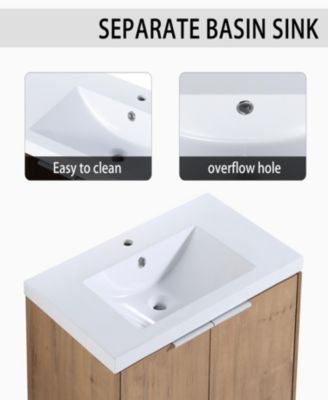 Streamdale 72" Wall-Mounted Vanity with Sink and Cabinet