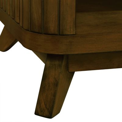 Walnut Rectangular Coffee Table with Open Shelf