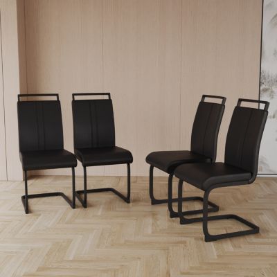 Streamdale Modern   Faux Leather Side Chairs (Set of 4)