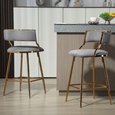 Streamdale Corduroy Counter Bar Stools
