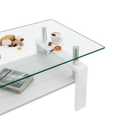 Modern Glass Rectangle Coffee Table
