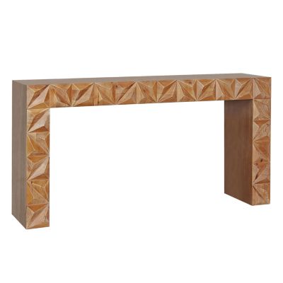 Modern Geometric Wooden Console Table