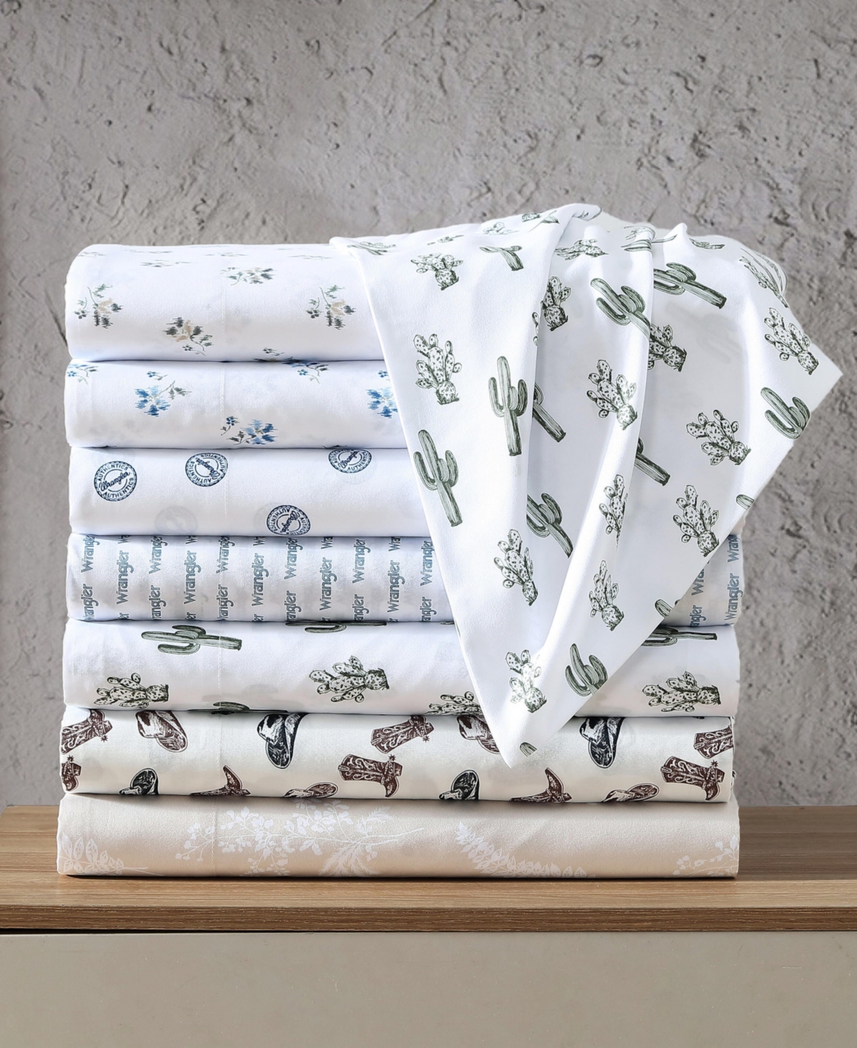 Wrangler Closeout!  Microfiber 4-pc. Sheet Set, King In Sketchy Ditsy Green