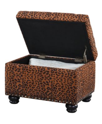 24" Printed Fabric 5th Avenue Storage Ottoman