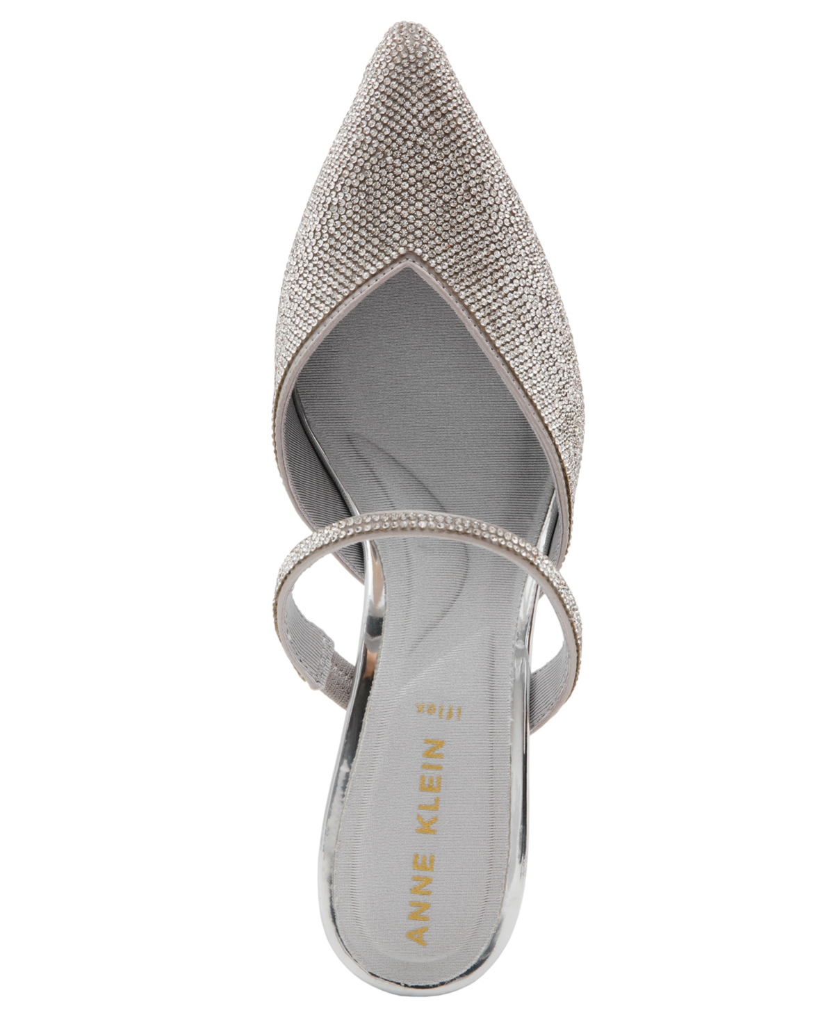 Anne Klein Women's Idina Crystal Kitten Heel Mules