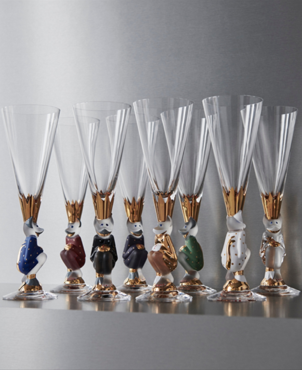 Orrefors Sparkling Devil Champagne Flute In Blue