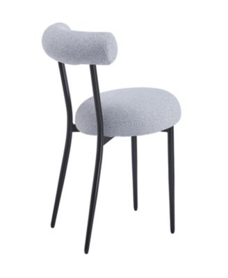 Modern Toothpick Dining Chairs with Curved Backs (Set of 2)