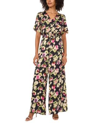 V-Neck Flutter Sleeve Jumpsuit