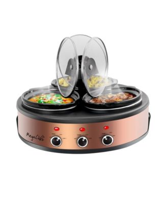 Triple 1.5 Quart Slow Cooker and Buffet Server