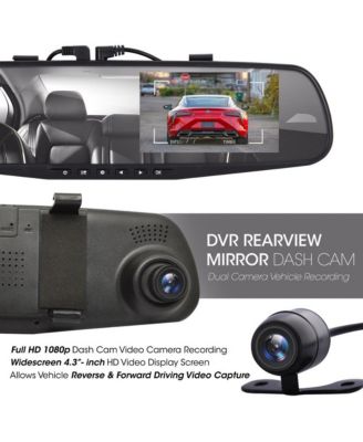 Dual Camera Car Video System, 1080p HD Dash Cam & Waterproof Rearview Backup Camera
