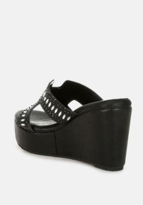 Womens Marnier Diamante and Rhinestone Detail Cut-Out Sandals