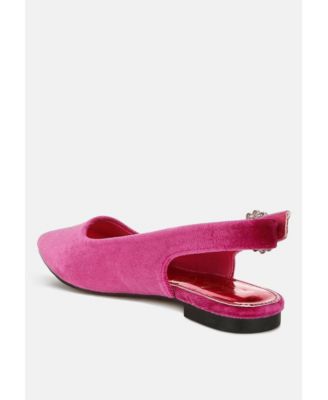 Womens Dolan Velvet Slingback Flat s Sandals