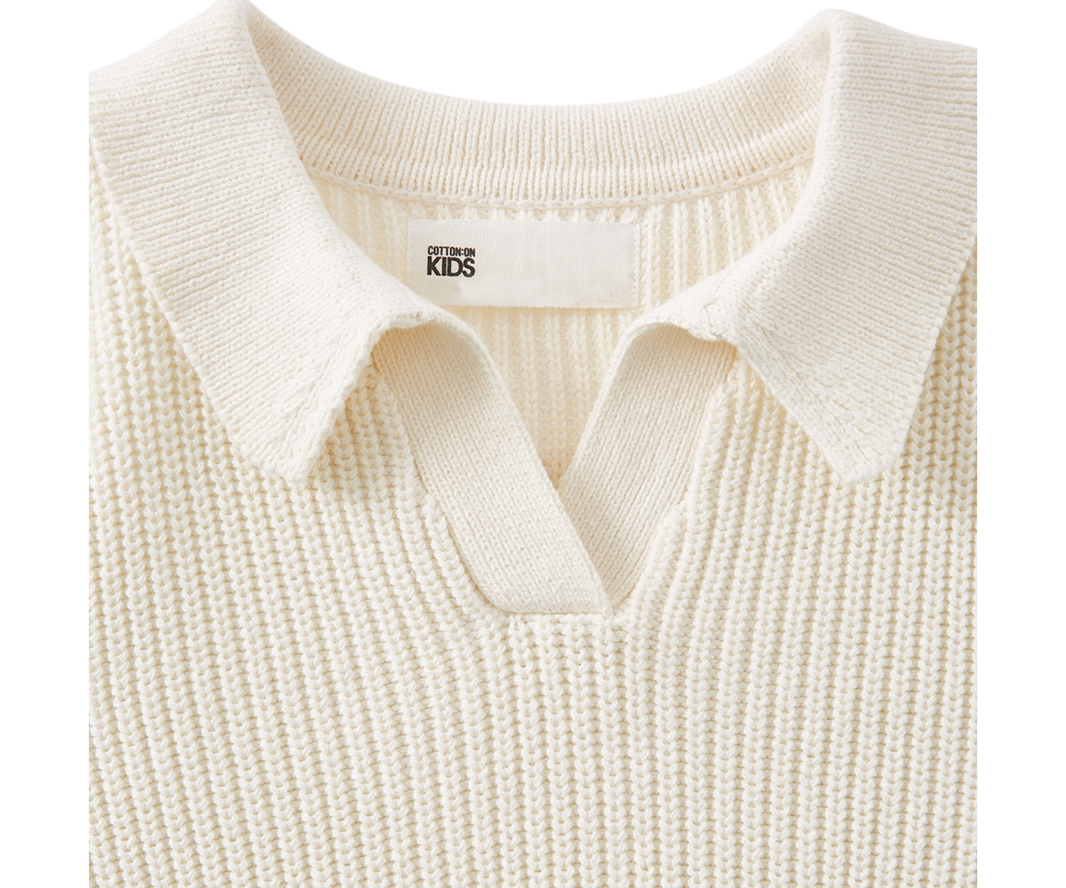 Cotton On Girls Vida Knit Jumper -vintage navy stripe