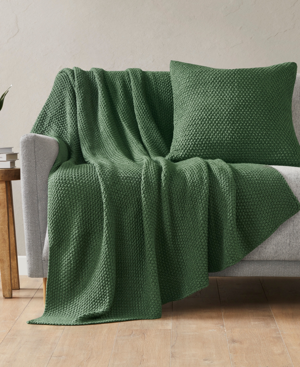 Ink+ivy Bree Knit Throw, 50" X 60" In Green