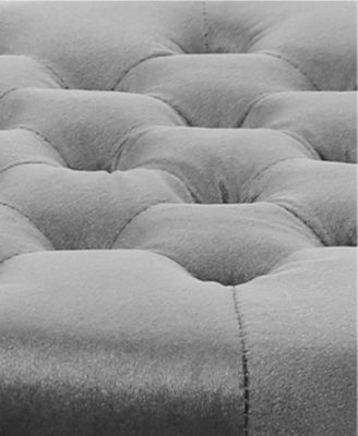 Luxurious Velvet Ottoman with Studded Rim for Comfort and Style