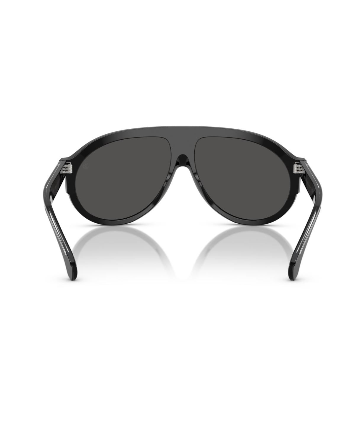 Moncler Womens Me6001 Fhaite Pilot-frame Acetate Sunglasses Black In Shiny Black