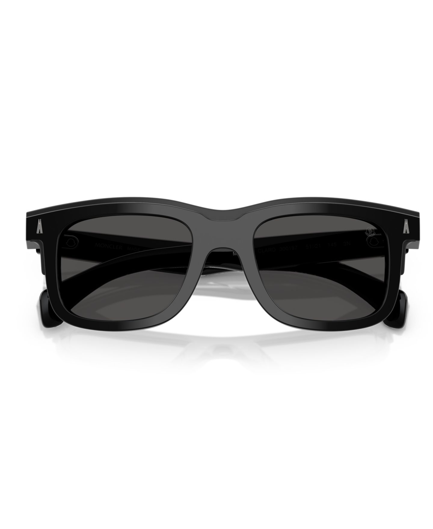Солнцезащитные очки Moncler Unisex Sunglasses, Claro ME6004, цвет: Блестящий чёрный — фото 2