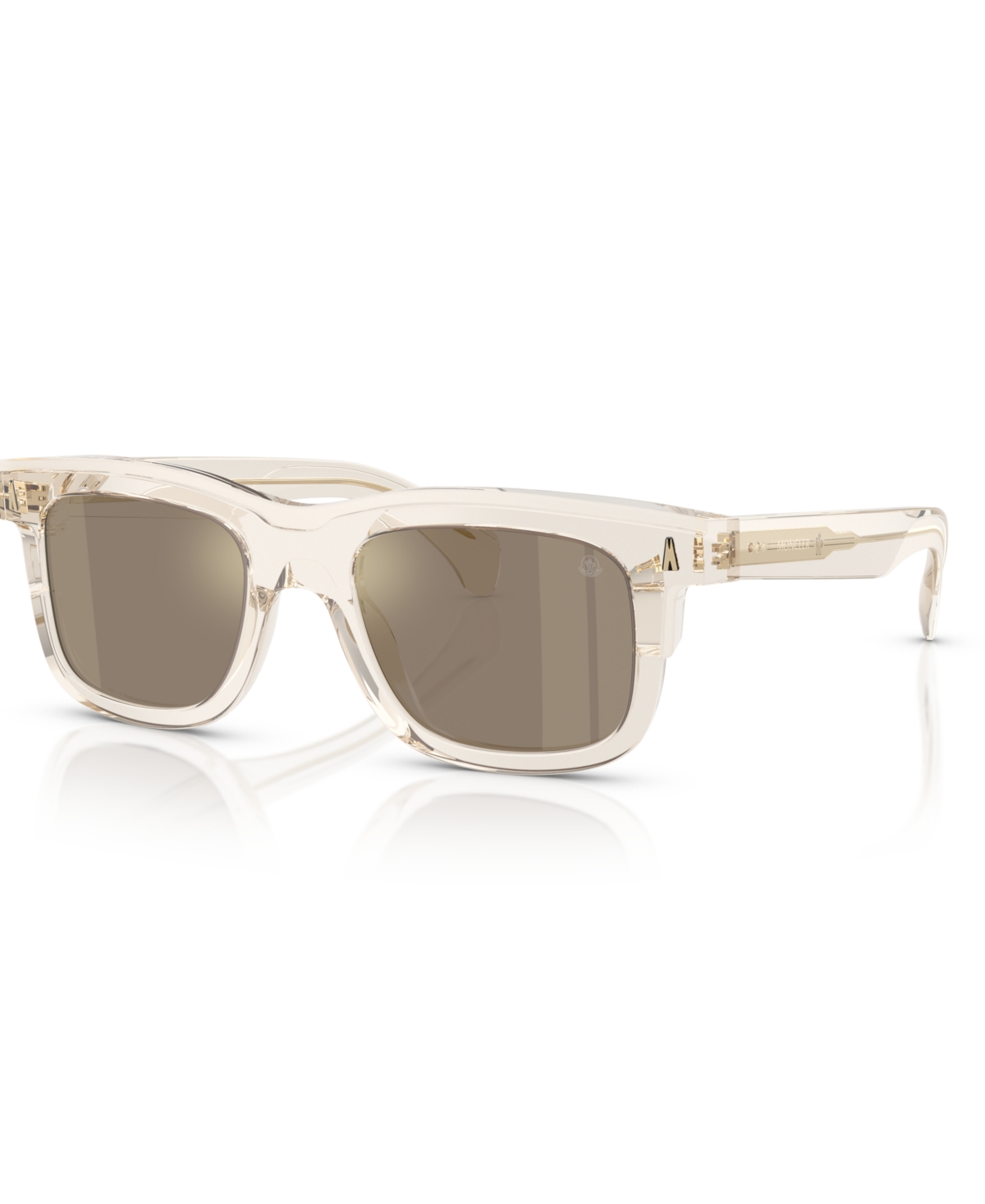 Moncler Acetate Claro Me6004 Sunglasses In Transparent Butter