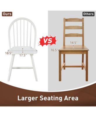 Set of 2 Vintage Wood Chair with Spindle Back for Dining Room