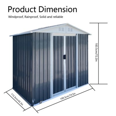 Outdoor Storage Sheds 6FTx4FT Apex Roof