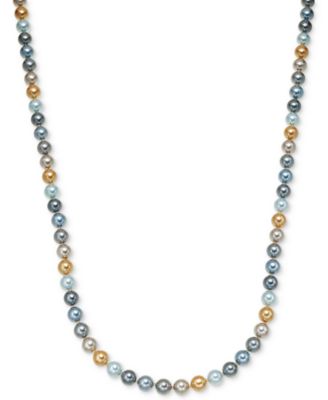 Charter Club - Gold-Tone Bead & Color Imitation Pearl 60" Strand Necklace