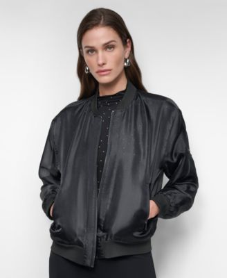 DKNY - Women's Organza Zip-Up Jacket