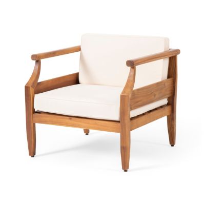 Streamdale Acacia Wood Outdoor Club Chair with Cushions