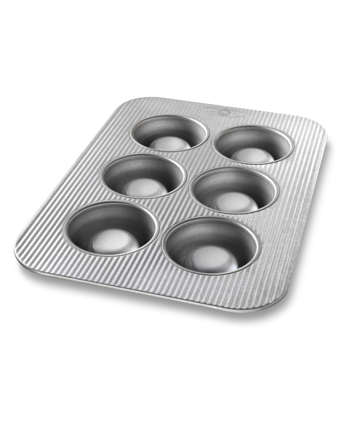 Shop Usa Pan Non-stick Aluminum 6-well 15" X 11" Brownie Bowl Pan In Silver,gray